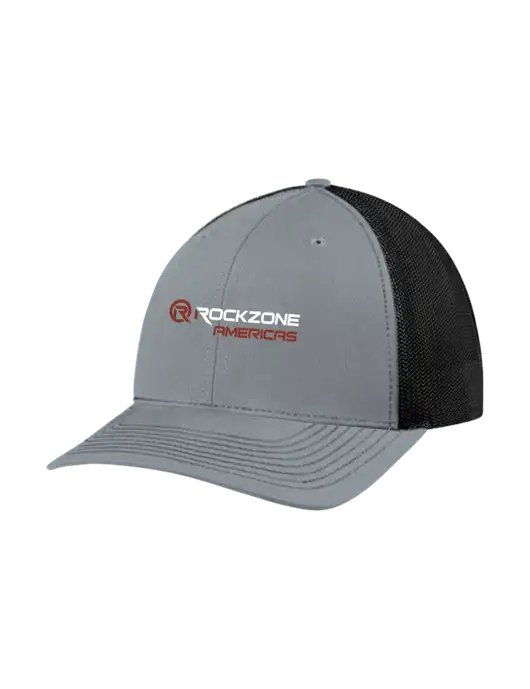 Richardson Adjustable Snapback Original 112 Trucker Cap Heather Grey w/Black Mesh w/RockZone Americas Logo