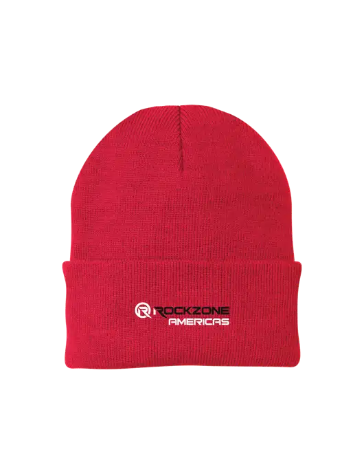 Red Knit Cap w/RockZone Americas Logo