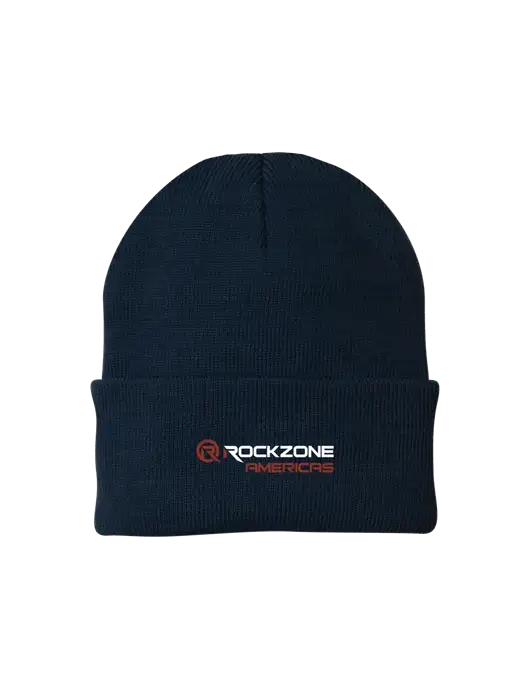 Navy Knit Cap w/RockZone Americas Logo