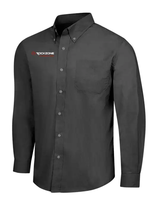 Soft Black Crosshatch Easy Care Shirt w/RockZone Americas Logo