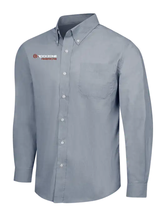 Navy Frost Crosshatch Easy Care Shirt w/RockZone Americas Logo