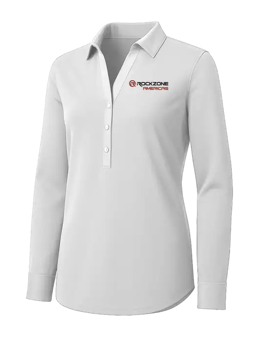 Womens White City Stretch Shirt w/RockZone Americas Logo