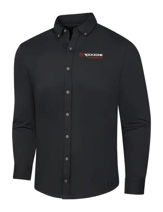 OGIO Blacktop Modern Code Stretch Button-Up Shirt w/RockZone Americas Logo