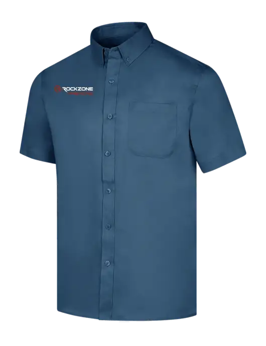 Short Sleeve Light Navy Superpro React Twill Shirt w/RockZone Americas Logo