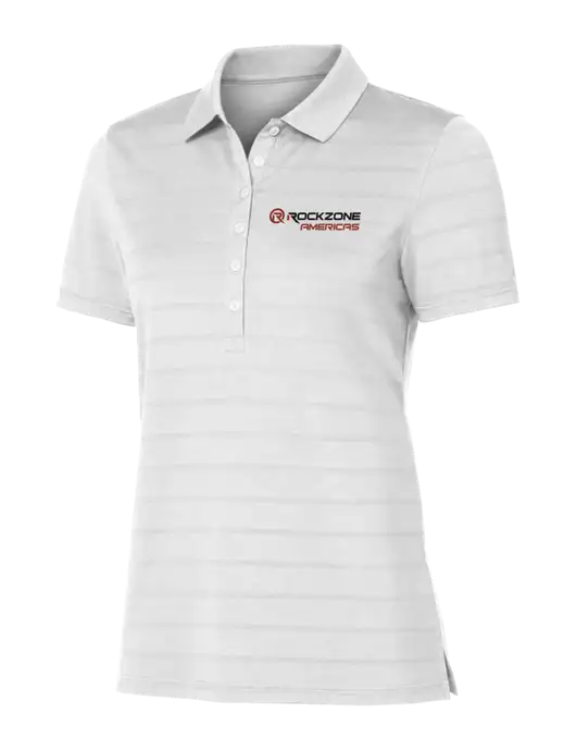Callaway Womens Bright White Ventilated Polo w/RockZone Americas Logo