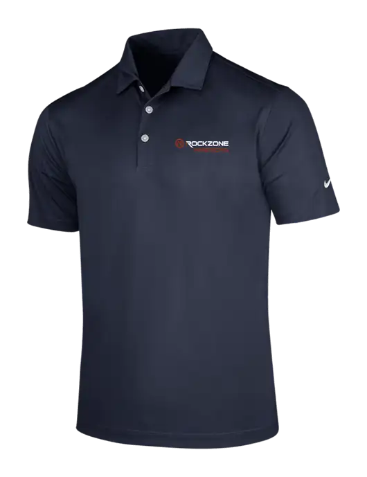 NIKE Dark Navy Dri-Fit Vertical Mesh Polo w/RockZone Americas Logo