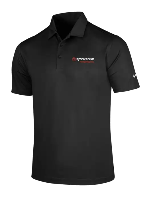NIKE Black Dri-Fit Vertical Mesh Polo w/RockZone Americas Logo