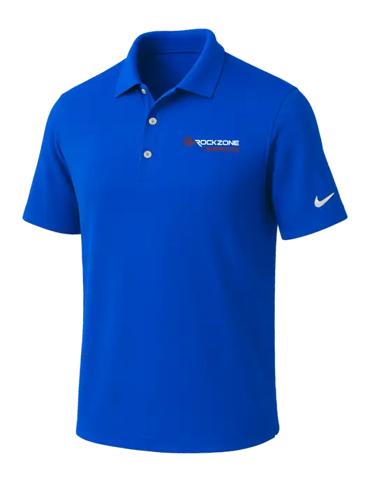 NIKE Royal Dri-Fit Micro Pique Polo w/RockZone Americas Logo