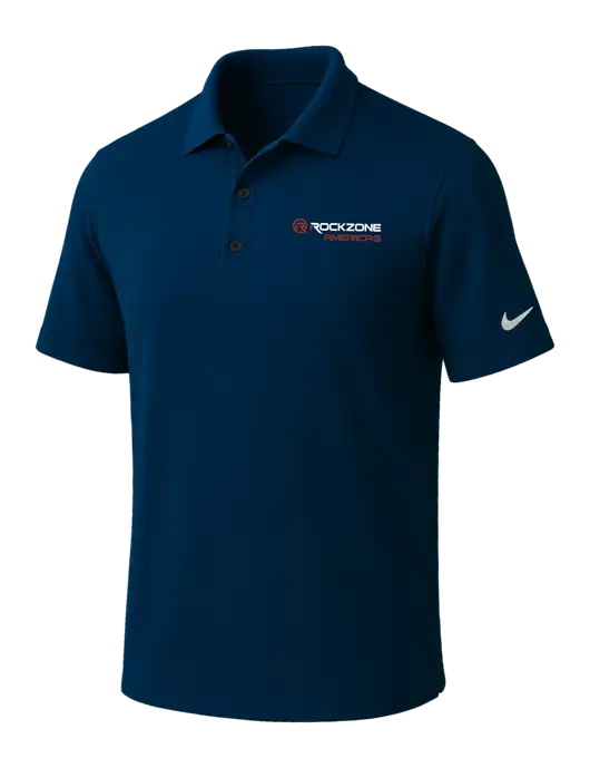 NIKE Navy Dri-Fit Micro Pique Polo w/RockZone Americas Logo