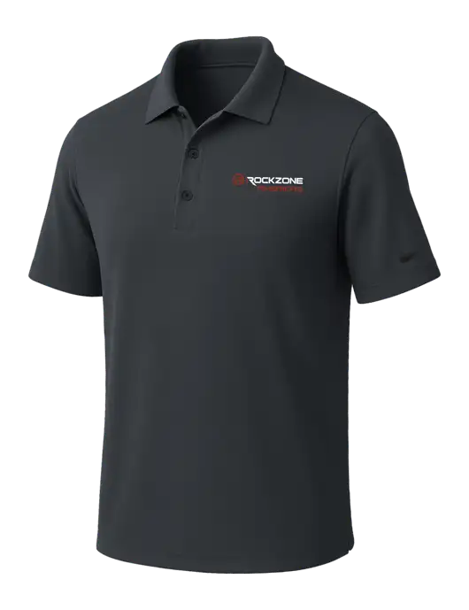 NIKE Dark Grey Dri-Fit Micro Pique Polo w/RockZone Americas Logo