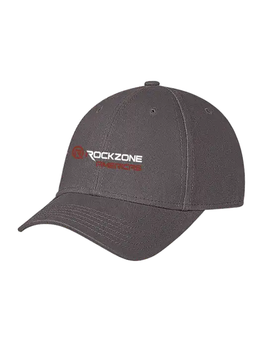 Medium Dark Grey Structured Soft Snap Closure Hook & Loop Cap w/RockZone Americas Logo