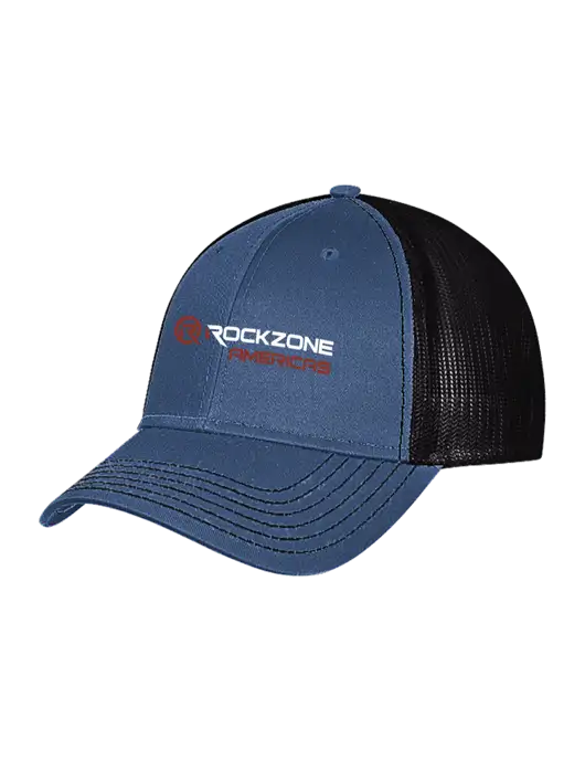 Dark Royal/Black Mesh Trucker Cap Snap Back w/RockZone Americas Logo