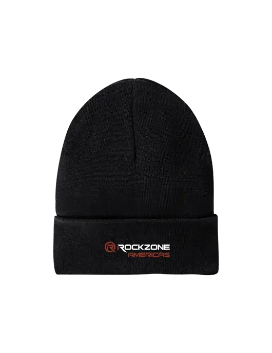 Recycled Black Beanie w/RockZone Americas Logo