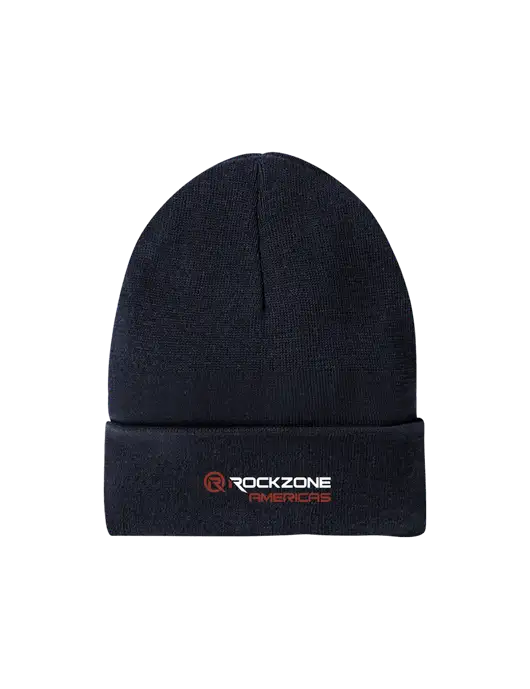 Recycled True Navy Beanie w/RockZone Americas Logo
