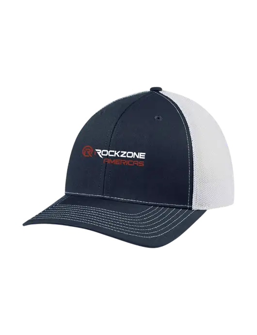 Richardson Adjustable Snapback Original 112 Trucker Cap Navy w/White Mesh w/RockZone Americas Logo