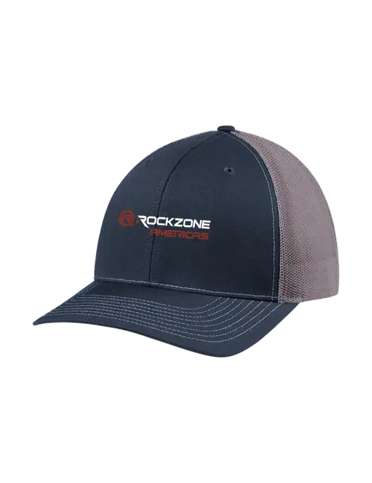 Richardson Adjustable Snapback Original 112 Trucker Cap Navy w/Charcoal Mesh w/RockZone Americas Logo
