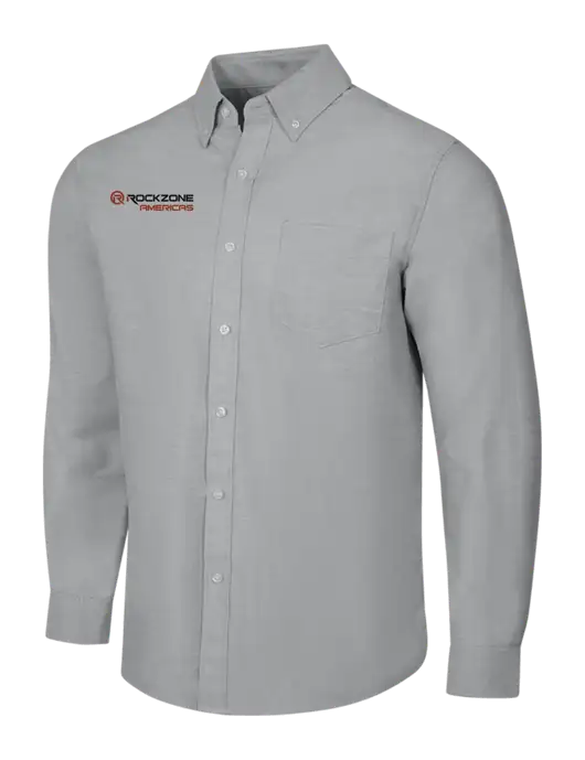 Light Grey SuperPro Oxford Shirt w/RockZone Americas Logo