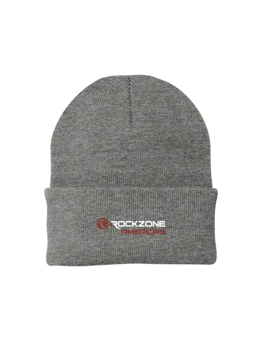 Medium Grey Heather Knit Cap w/RockZone Americas Logo