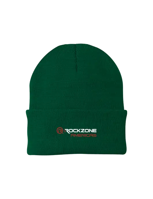 Dark Green Knit Cap w/RockZone Americas Logo