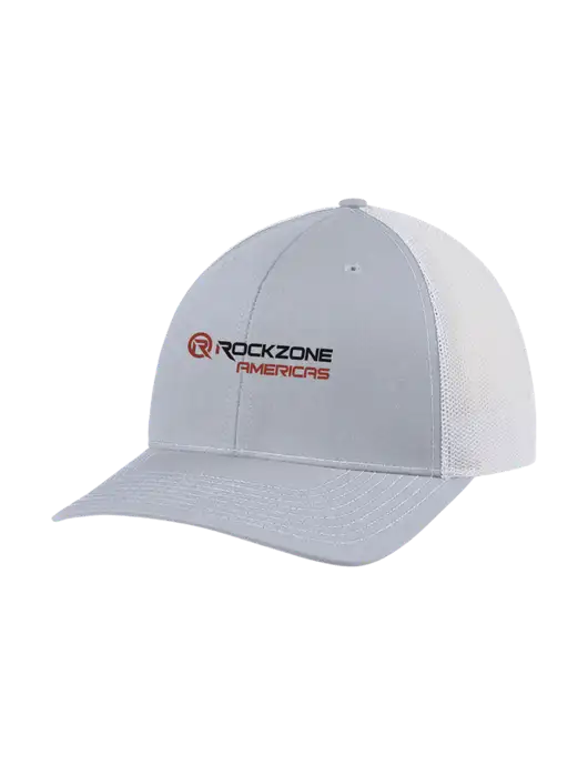 Richardson Adjustable Snapback Original 112 Trucker Cap Light Heather Grey w/White Mesh w/RockZone Americas Logo