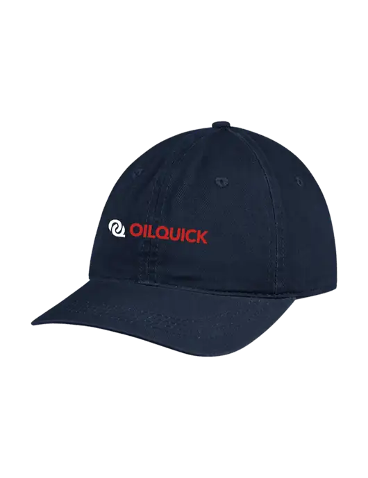 Garment Washed Unstructured Twill Navy Cap w/OilQuick Logo