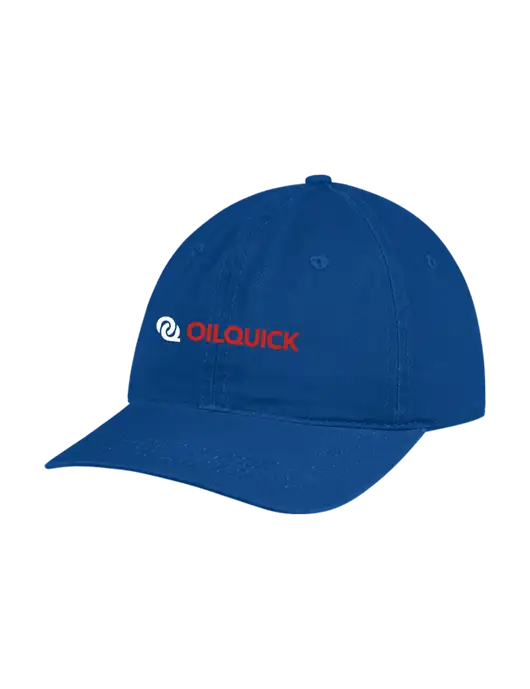 Garment Washed Unstructured Twill Royal Cap w/OilQuick Logo