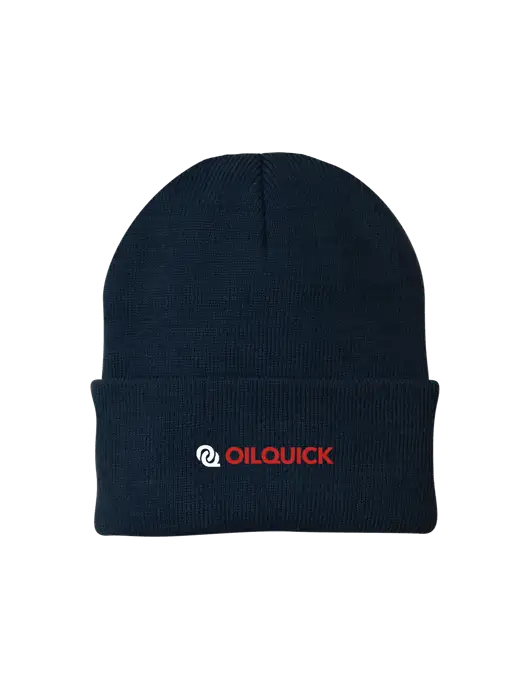 Navy Knit Cap w/OilQuick Logo