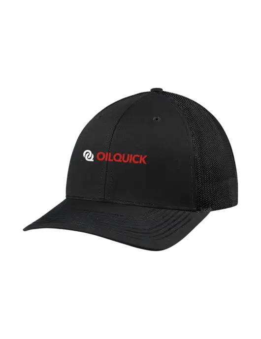 Richardson Adjustable Snapback Original 112 Trucker Cap Black w/Black Mesh w/OilQuick Logo