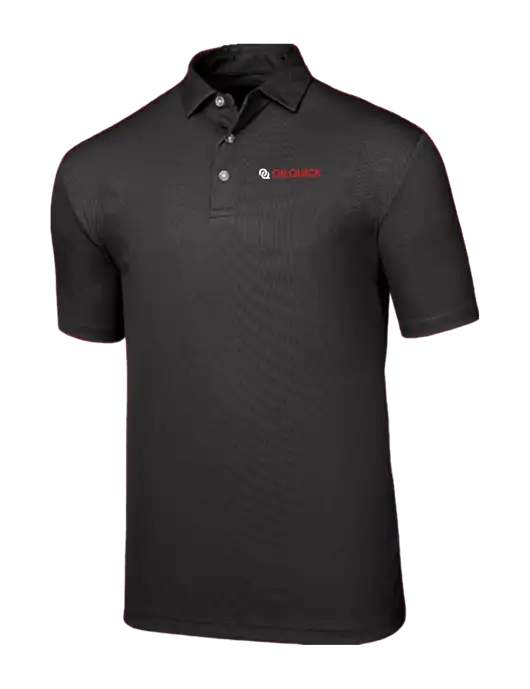 Callaway Birdseye Black Polo w/OilQuick Logo
