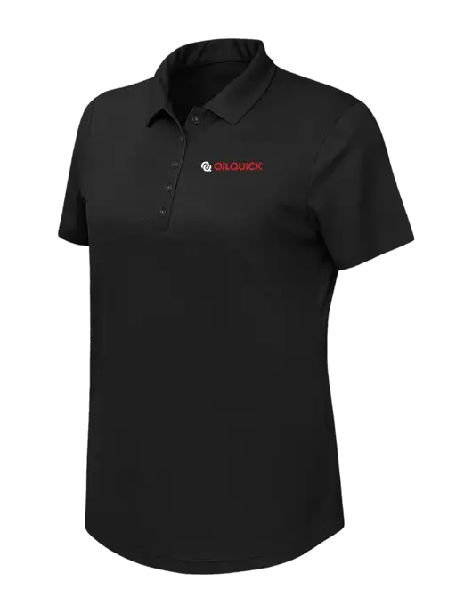Callaway Womens Birdseye Black Polo w/OilQuick Logo