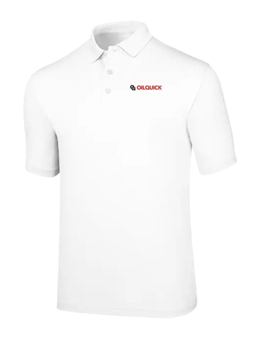 Callaway Opti-Dri White Chev Polo w/OilQuick Logo