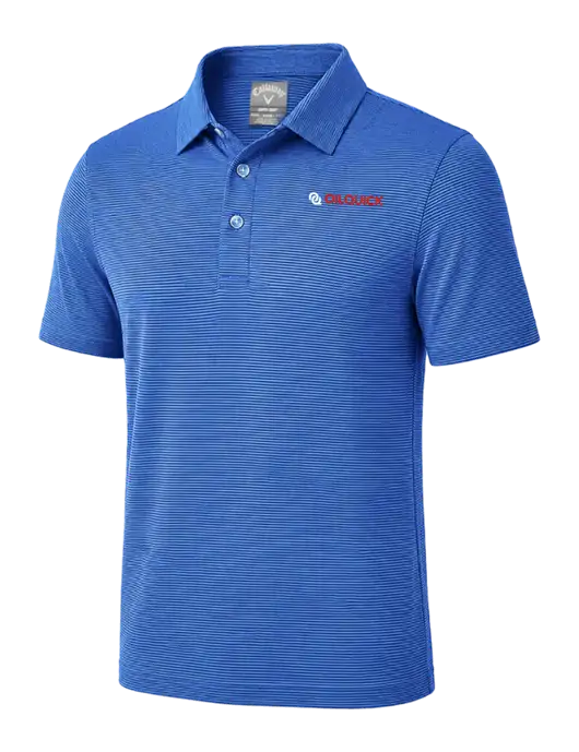 Callaway Royal Blue Fine Line Stripe Polo w/OilQuick Logo