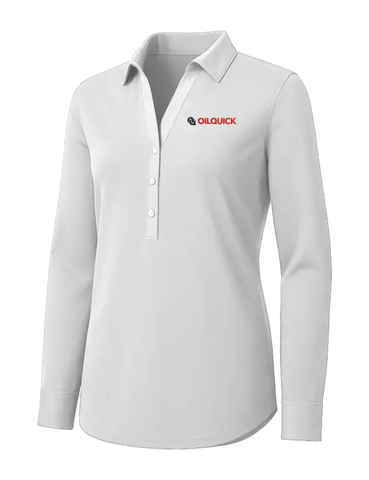 Womens White City Stretch Shirt w/OilQuick Logo