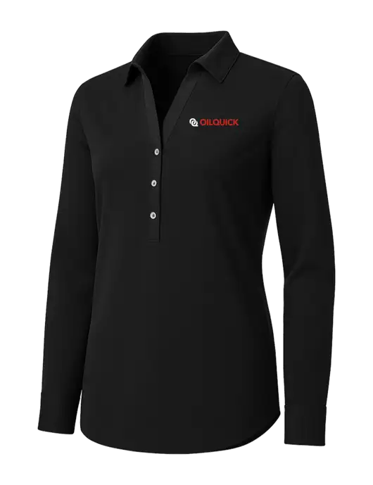 Womens Black City Stretch Shirt w/OilQuick Logo
