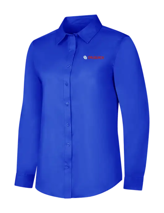Womens Long Sleeve Dark Royal Superpro React Twill Shirt w/OilQuick Logo