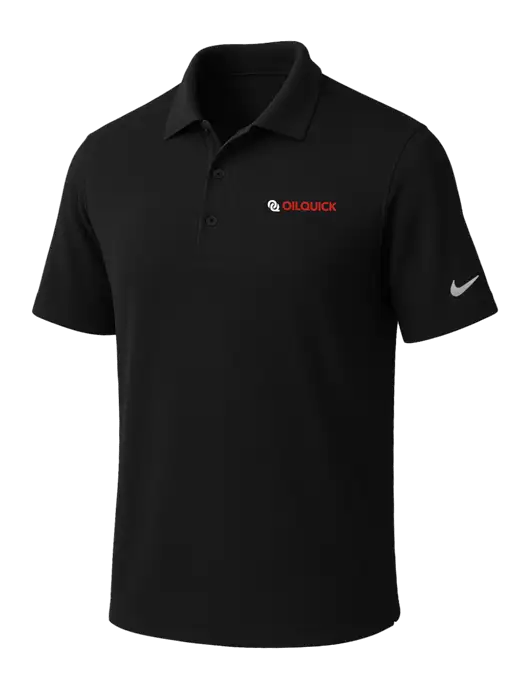 NIKE Black Dri-Fit Micro Pique Polo w/OilQuick Logo