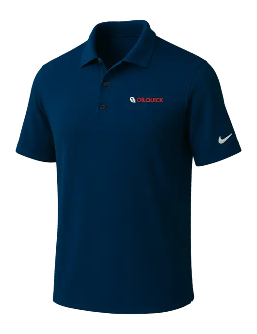 NIKE Navy Dri-Fit Micro Pique Polo w/OilQuick Logo