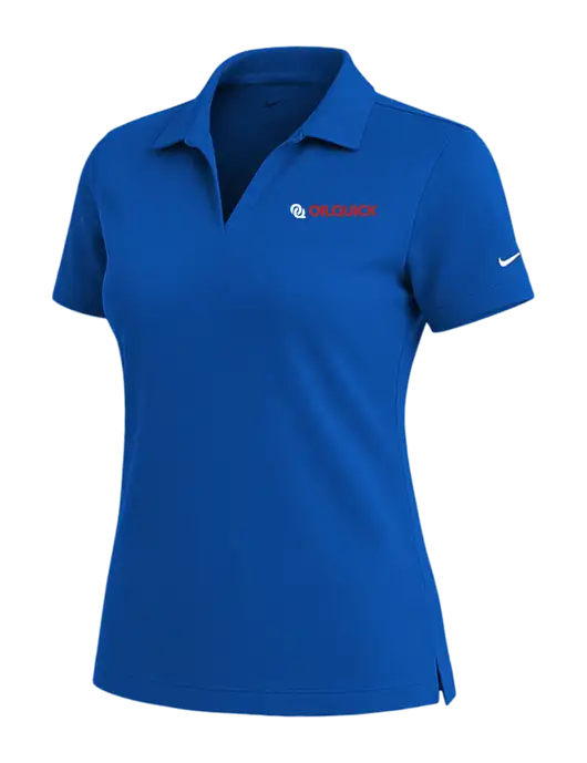 NIKE Royal Womens Dri-Fit Micro Pique Polo w/OilQuick Logo
