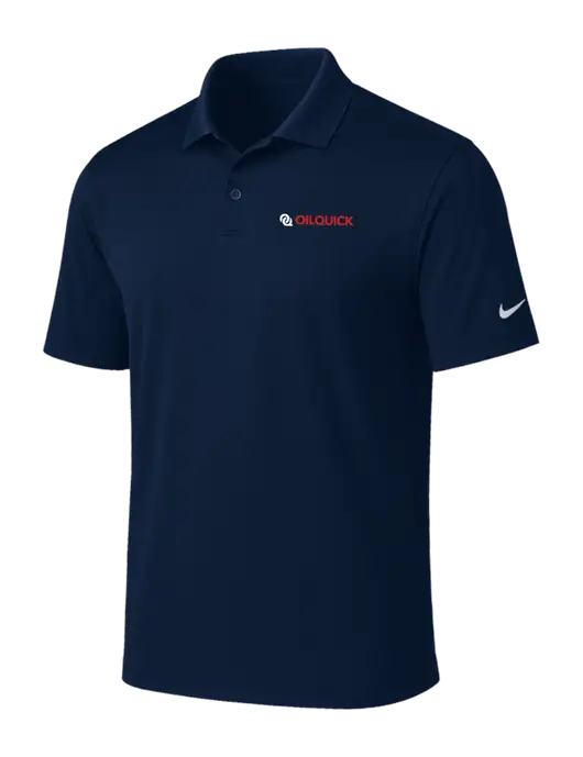 NIKE Navy Victory Solid Polo w/OilQuick Logo