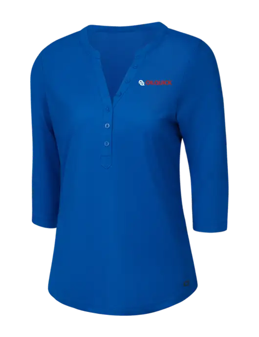 OGIO Royal Blue Jewel Henley w/OilQuick Logo