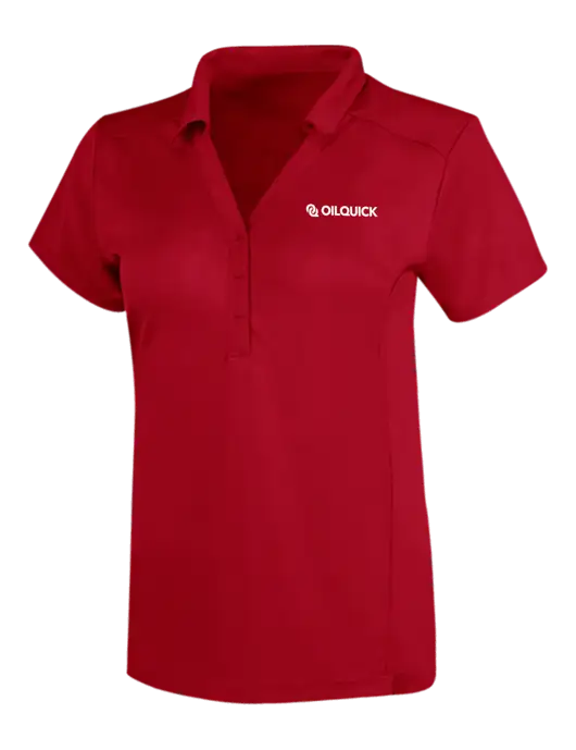 OGIO Red Womens Framework Polo w/OilQuick Logo