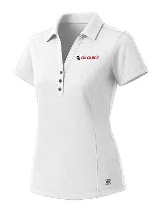 OGIO Womens White ONYX Polo w/OilQuick Logo