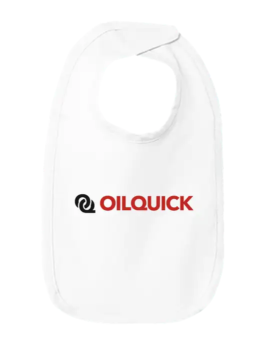 Rabbit Skins White Infant Premium Jersey Bib w/OilQuick Logo