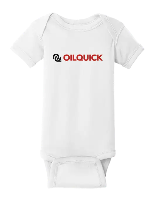 Rabbit Skins White Infant Short Sleeve Baby Rib Bodysuit w/OilQuick Logo