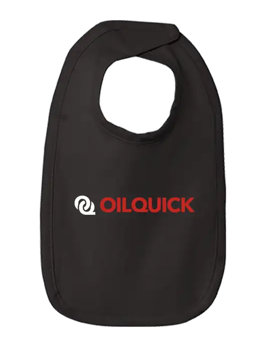 Rabbit Skins Black Infant Premium Jersey Bib w/OilQuick Logo