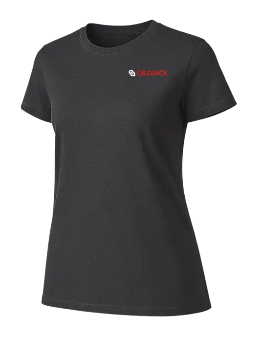 Womens Ring Spun Charcoal 4.5 oz T-Shirt w/OilQuick Logo