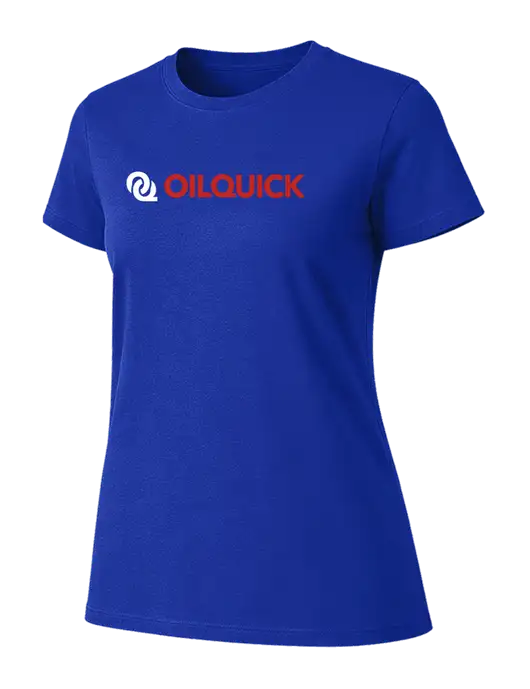 Womens Ring Spun Royal 4.5 oz T-Shirt w/OilQuick Logo