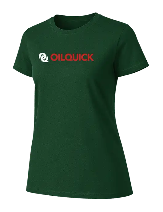 Womens Ring Spun Forest Green 4.5 oz T-Shirt w/OilQuick Logo