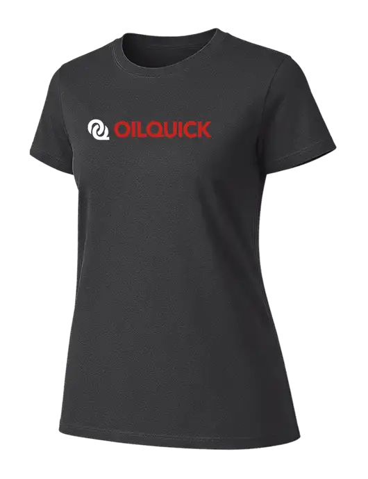 Womens Ring Spun Charcoal 4.5 oz T-Shirt w/OilQuick Logo
