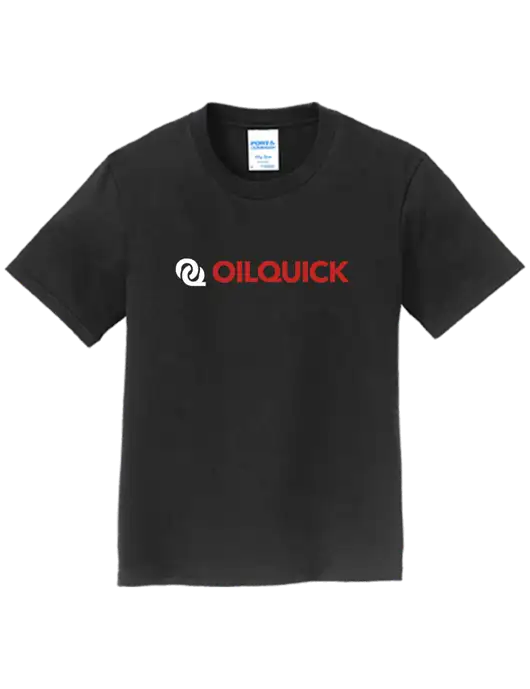 Youth Ring Spun Jet Black 4.5 oz T-Shirt w/OilQuick Logo